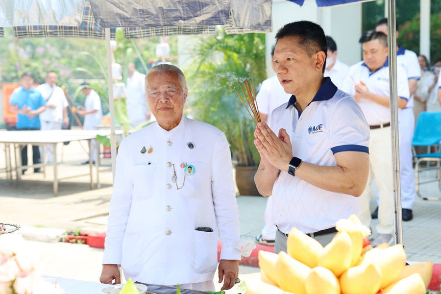 บวงสรวงในพิธีเทวาภิเษกพระคลัง ในพระคลังมหาสมบัติ เนื่องในโอกาสวันคล้ายวันสถาปนากระทรวงการคลัง ครบรอบ 150 ปี